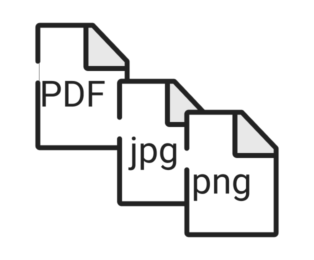 file type icons for pdf jpg and png